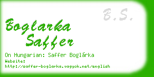 boglarka saffer business card