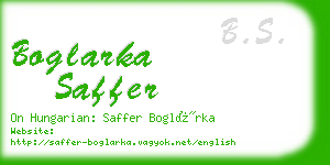boglarka saffer business card